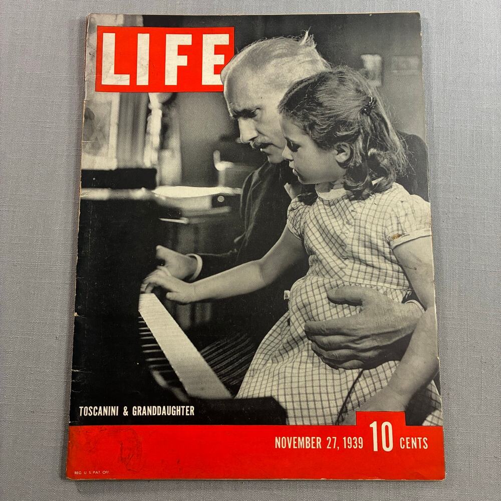 Life Magazine November 27 1939 Toscanini Granddaughter Vintage Pre WWII Old Ads
